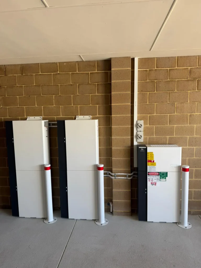 Aubin Grove Solar and Battery Installation in a garage