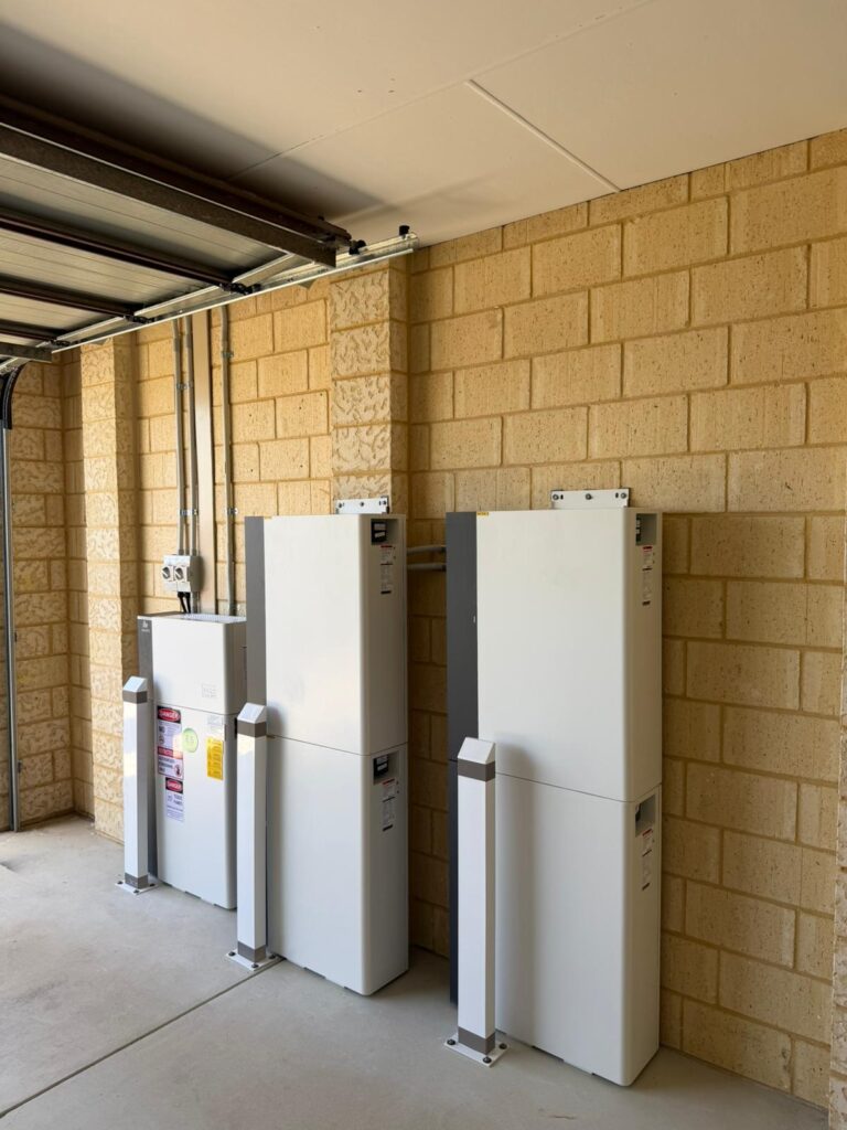 AlphaESS battery system with inverter installed in Baldivis garage