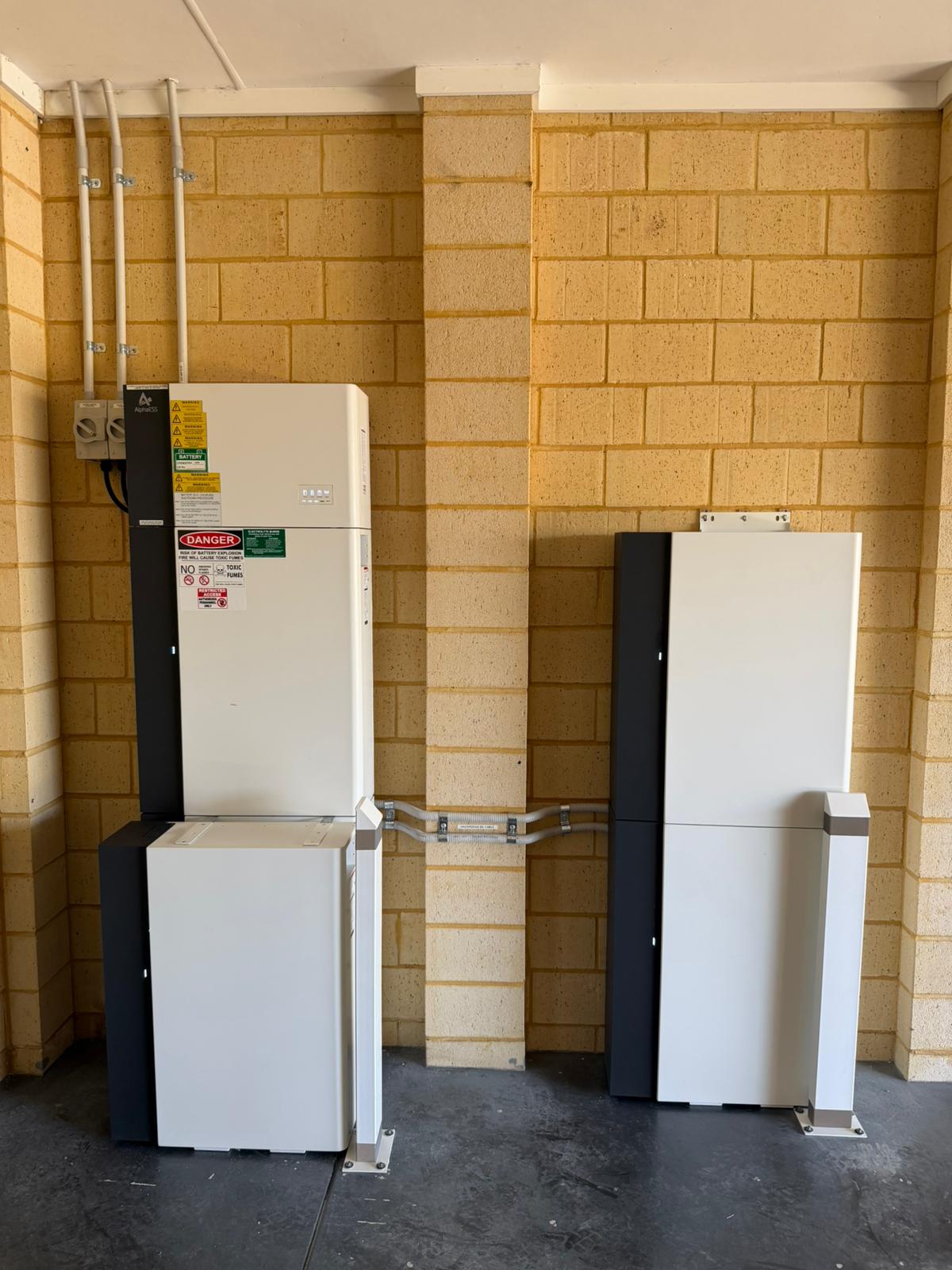 AlphaESS inverter and battery installed in a Carlisle garage