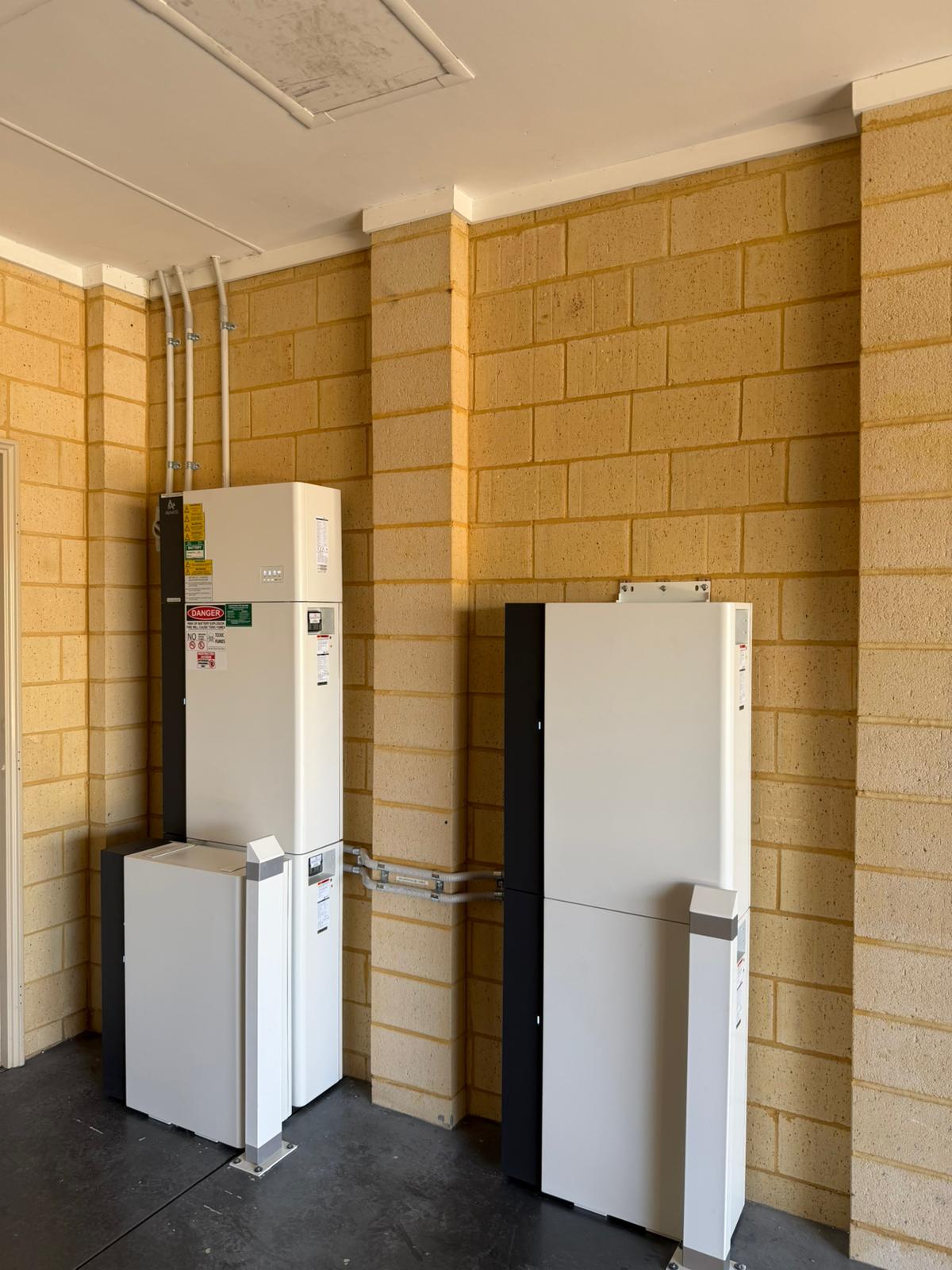 AlphaESS battery modules in a Carlisle garage
