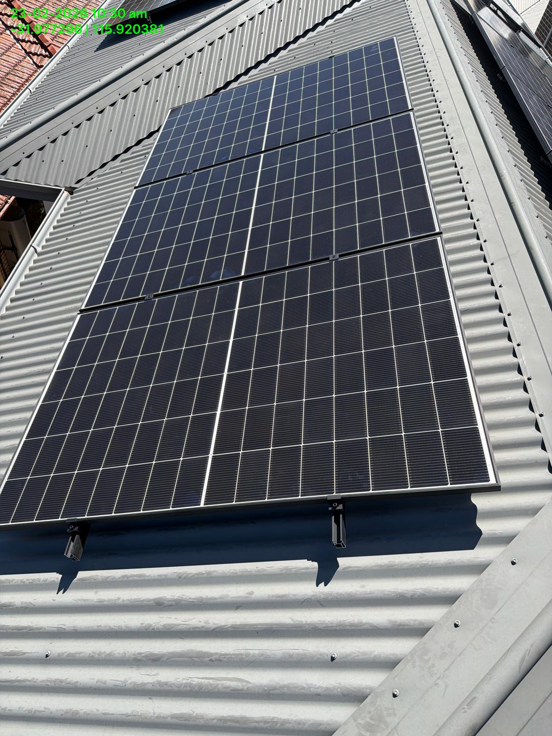 Roof mounted solar panels in Carlisle