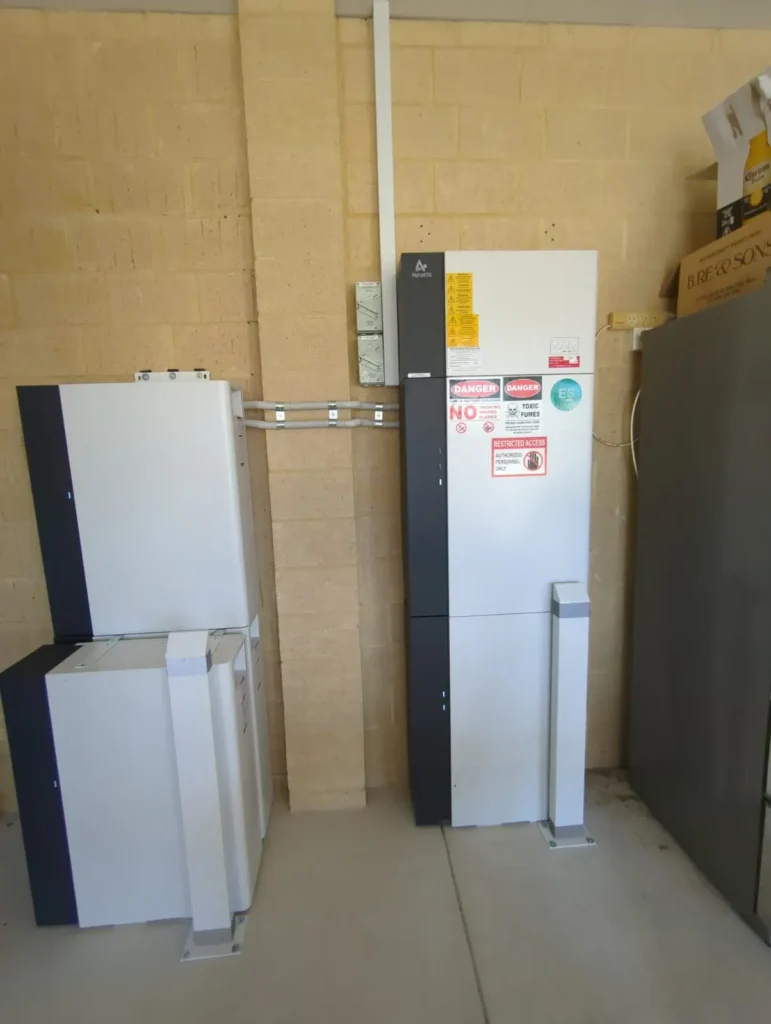 Caversham 50kw Battery installation in a garage