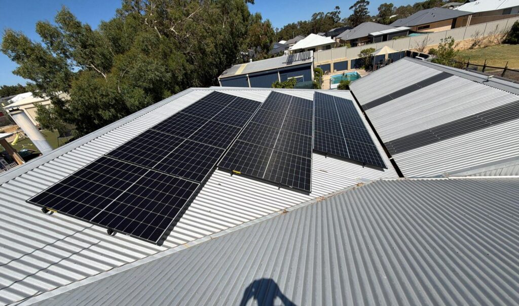 Two stacked AlphaESS battery towers with twin inverters at Hilbert