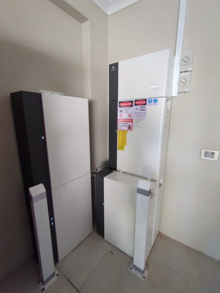 AlphaESS battery cabinet installed at a Nedlands home