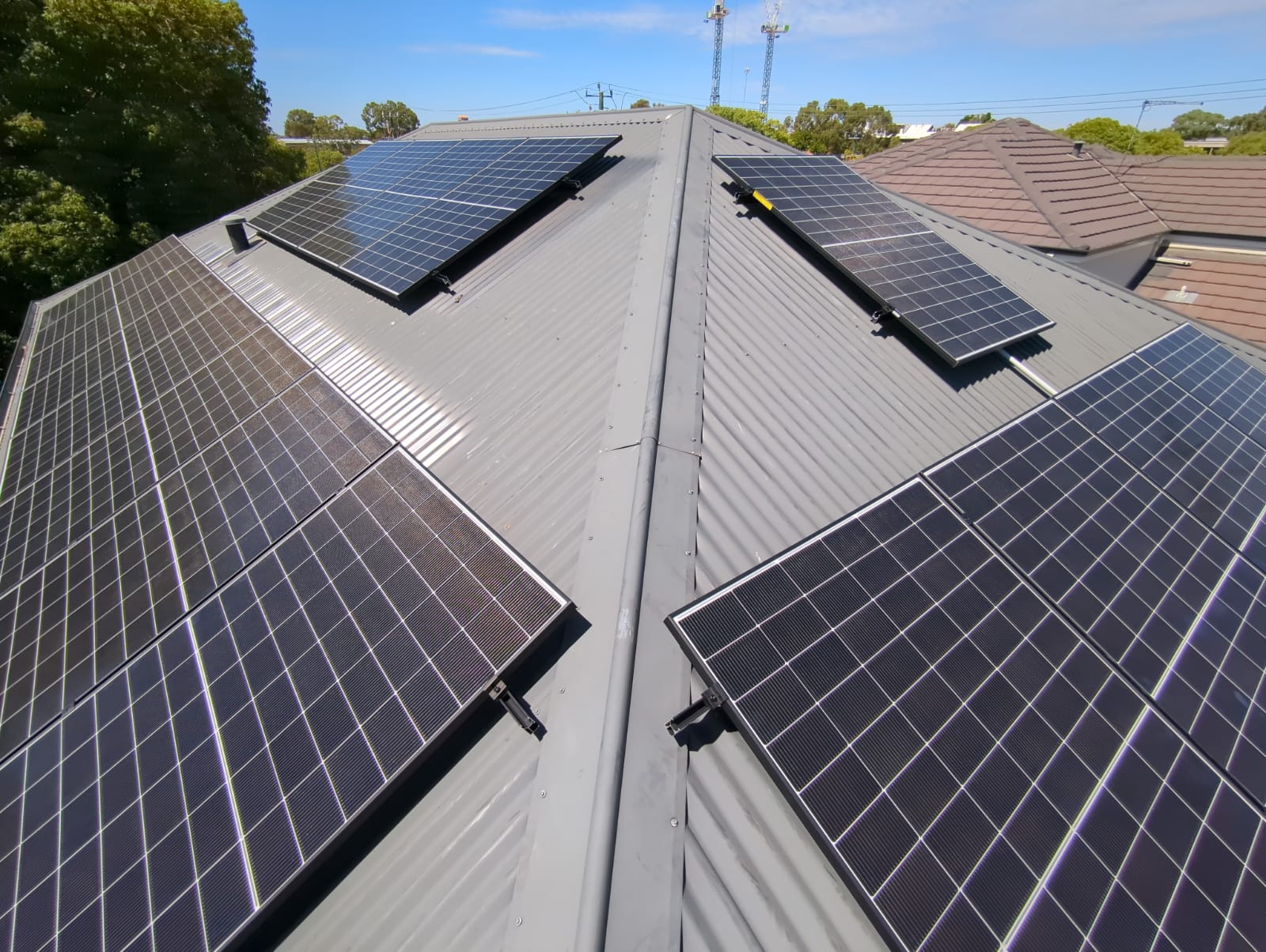 Solar panel array on a Nedlands roof