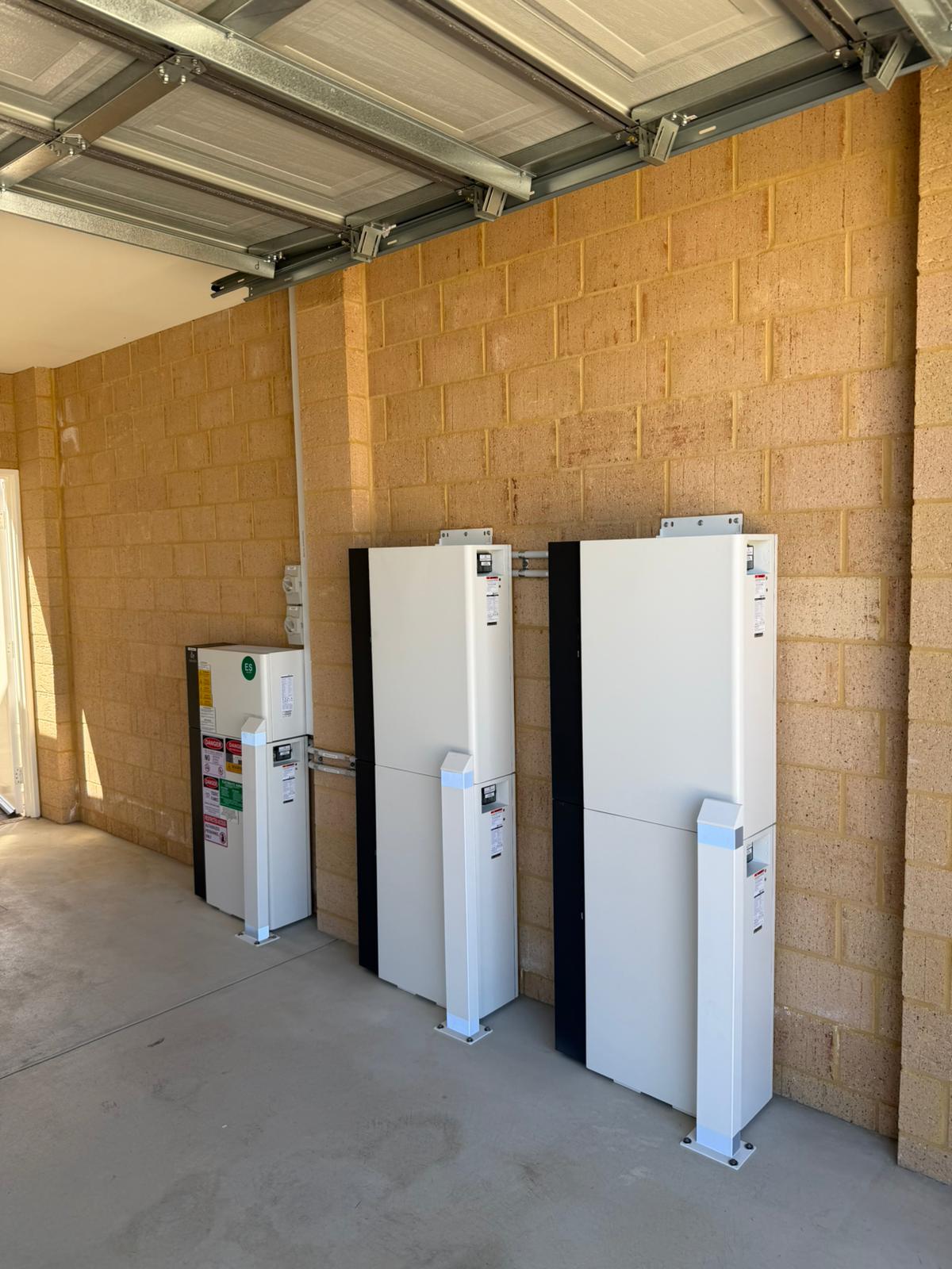 AlphaESS inverter and battery towers installed in Piara Waters garage