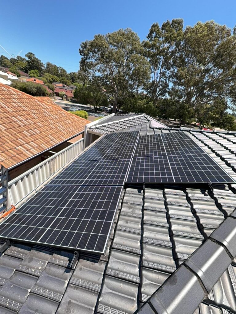 Tilt mounted solar array on the Piara Waters roof