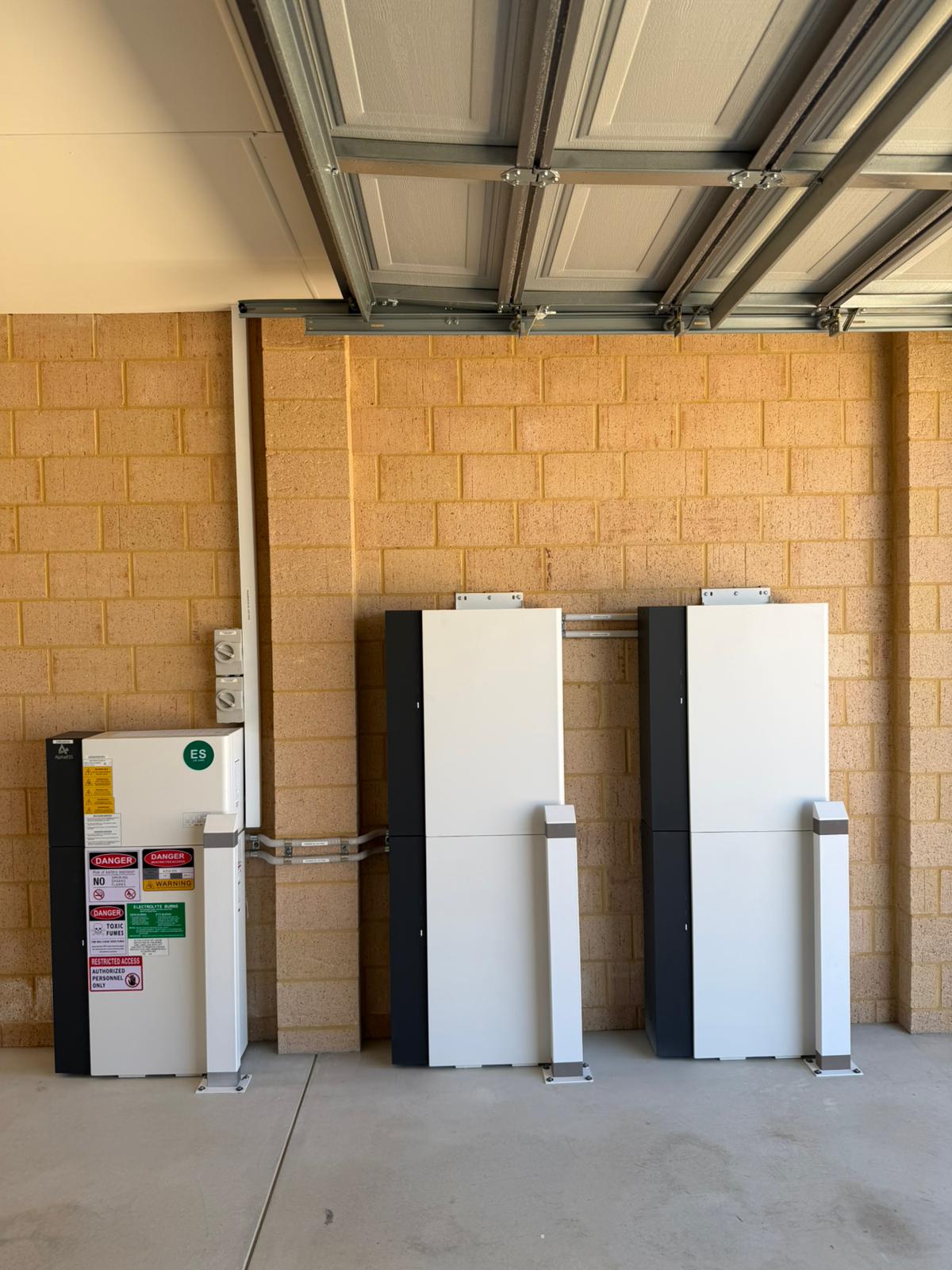 Full AlphaESS battery and inverter cabinet at Piara Waters