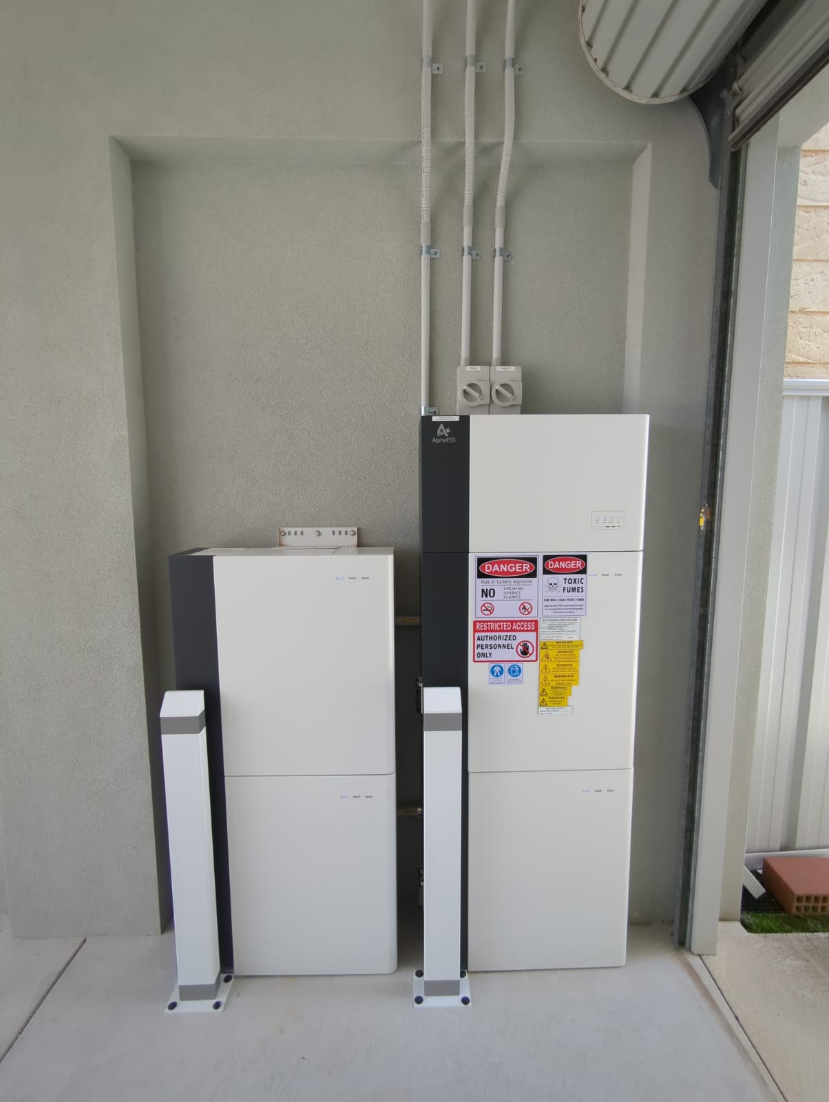 AlphaESS battery stack installed at a Southern River home
