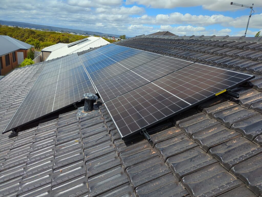 Solar array view on the Southern River roof