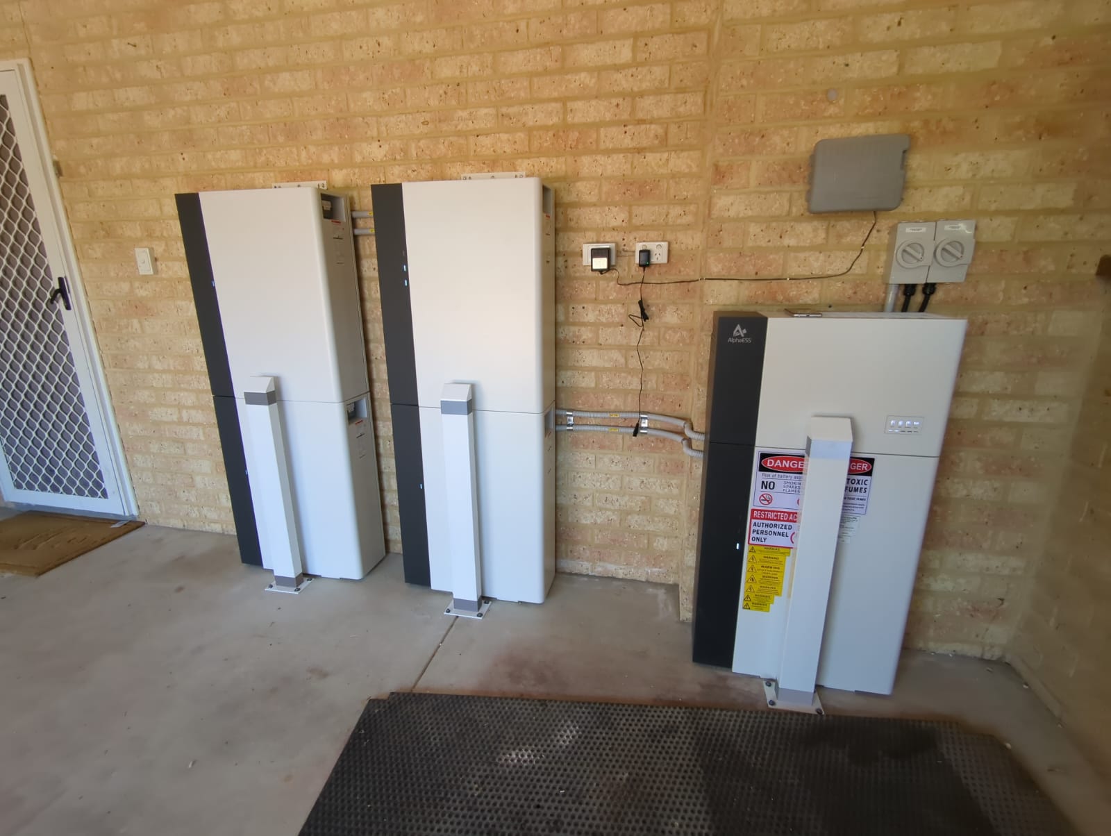 AlphaESS battery system installed at a Woodvale home